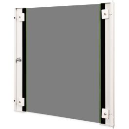Digitus DN-19 D-12-U Puerta frontal de cristal para armario mural 19" 12U, gris, de vidrio y metal con cierre