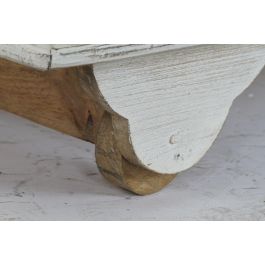 DKD Home Decor Mesa Centro Estilo Indio Blanco Dorado 115 x 60 x 45 cm