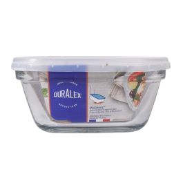 Duralex Fiambrera Rectangular Freshbox 1.1L, 19.5 x 14.6 x 6.5 cm con Tapa Transparente (6 Unidades)