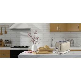 Ariete Tostador Vintage 2 Ranuras, 6 Niveles de Tueste, Bandeja Recogemigas Extraíble, Beige Ariete Tostador Vintage 2 Ranuras, 6 Niveles de Tueste, Bandeja Recogemigas Extraíble, Beige