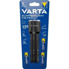 Linterna - VARTA - Luz de Aluminio F30 Pro - 400lm - LED de alto rendimiento - 3 modos de iluminación - Clip de bolsillo - 3 Pilas AAA incluidas Precio: 32.58999964. SKU: B1JX74FBNY