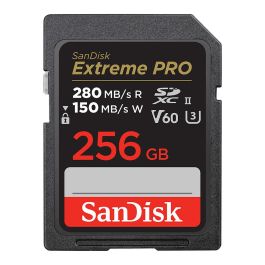 Sandisk SDSDXEP-256G-GN4IN Tarjeta de Memoria SDXC 256GB UHS-II V60 Velocidad Lectura 280MB/s Escritura 100MB/s
