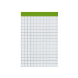 Bloc Notas Liderpapel Cuadro 4 mm A6 80 Hojas 60 gr-M2 Perforado Sin Tapa 10 unidades