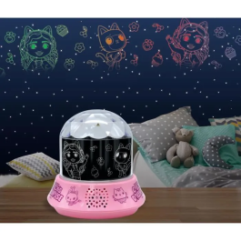 Lexibook Luz Nocturna Altavoz La Casa de Muñecas de Gabby con Luces Caleidoscópicas Recargable