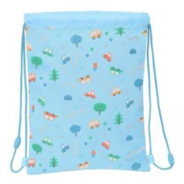 Bolsa Mochila con Cuerdas Safta Coches Azul 26 x 34 x 1 cm