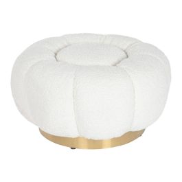 DKD Home Decor Reposapies Moderno Blanco Dorado 65x65x35 cm Poliéster y Metal Precio: 111.4999996. SKU: B1CLCRHFZ8