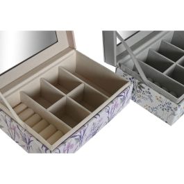Joyero Tradicional DKD Home Decor Lila Gris 12.5 x 7.5 x 18 cm (2 Unidades) Joyero Tradicional DKD Home Decor Lila Gris 12.5 x 7.5 x 18 cm (2 Unidades)