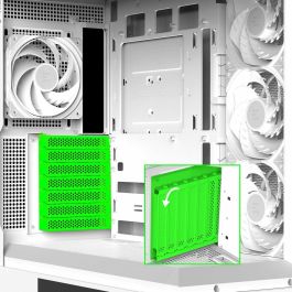 Zalman P40 DS WHITE Midi Tower Blanco para PC con Pantalla LCD 9.1", Compatible ATX, Micro ATX, Mini-ITX