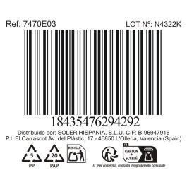 La Mediterranea Plato Black Clay Ø20.7 x 2.3 cm (12 Unidades)