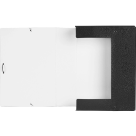 Liderpapel Carpeta proyectos folio lomo 90mm cartón gofrado negra