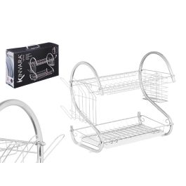 Escurreplatos Kinvara 2 pisos cromado blanco 40x11.5x26.5 cm (6 Unidades) Precio: 77.50000027. SKU: B18CQSEHLD