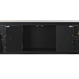 Mesa auxiliar DKD Home Decor 95 x 26 x 79 cm Abeto Negro Dorado Metal Blanco Madera MDF