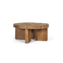 Giner y Colomer Mesa de Centro Redonda en Madera de Mango Natural con 3 Patas Precio: 750.1879. SKU: B1C7WDH74W