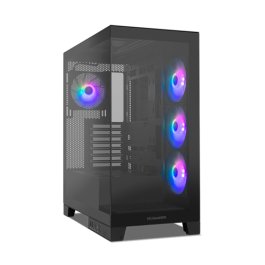 NOX Hummer Glock Semitorre ATX Cristal Templado Frontal y Lateral Negro