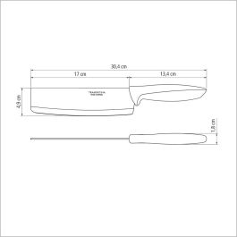 Tramontina Cuchillo carnicero Plenus 7" 17,78 cm acero inoxidable mango polipropileno negro Tramontina Cuchillo carnicero Plenus 7" 17,78 cm acero inoxidable mango polipropileno negro