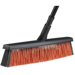 Fiskars 1025926 Escoba de Uso General Solid L, Cerdas Dura/Blanda, Mango de Aluminio, Negro, Para Interior