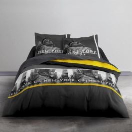 TODAY Alex Juego de cama de algodón para 2 personas - 220 x 240 cm - Estampado amarillo TODAY Alex Juego de cama de algodón para 2 personas - 220 x 240 cm - Estampado amarillo