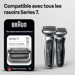 Braun 73S Recambio de Cabezal de Afeitado Eléctrico Lámina y Bloque de Cuchillas Compatible con Maquinillas Braun Series 7 para Afeitado Óptimo