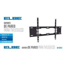 Soporte de Pared Fijo ELBE SP-3770-F para TV 37'-70' (Max. 40Kg) - Compatible VESA, Negro Soporte de Pared Fijo ELBE SP-3770-F para TV 37'-70' (Max. 40Kg) - Compatible VESA, Negro