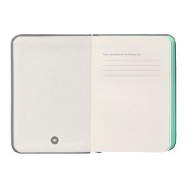 Cuaderno Con Gomilla Antartik Notes Tapa Dura A7 Hojas Lisas Gris Y Turquesa 80 Hojas 80 gr Fsc