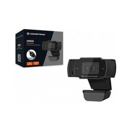 Conceptronic AMDIS03B Cámara Web Full HD 1080p y 720p a 30fps, Ángulo 68°, Micrófono, Plug and Play, USB 2.0, 1.5m, Negro