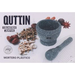 Mortero con Mazo de Plástico 11x9 cm Quttin (12 Unidades)