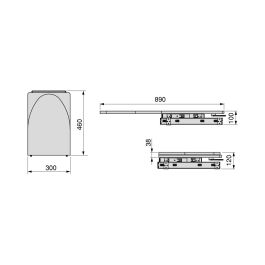 Emuca Tabla de planchar plegable y extraíble para mueble Iron 2, Acero y Madera