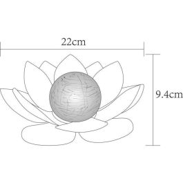 Galix Lámpara Solar LED Nenúfar Lirio de Agua Bola Crepitante para Jardín Exterior, Metal y Vidrio Ø 220mm, 8h Autonomía Galix Lámpara Solar LED Nenúfar Lirio de Agua Bola Crepitante para Jardín Exterior, Metal y Vidrio Ø 220mm, 8h Autonomía