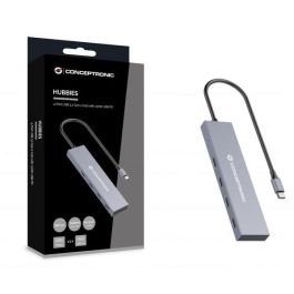 CONCEPTRONIC HUB USB 3.2 HUBBIES14G 4 PUERTOS USB-C 100W PD CARCASA DE ALUMINIO