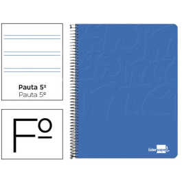 Liderpapel Cuaderno espiral write folio tapa blanda 80 hojas 60gr pauta 2,5 mm con margen color azul Precio: 15.49999957. SKU: B16GWQH4W3
