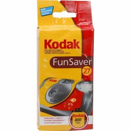 Kodak FunSaver Cámara Desechable 39 Exposiciones con Flash Incorporado, Película 800 ISO, Gran Angular 24mm, Amarilla y Roja
