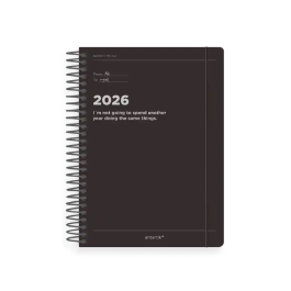Antartik Agenda Espiral Manifest A5+ 2026 Día Página Negro Papel 80g FSC