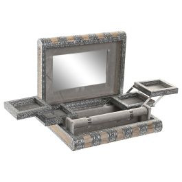 DKD Home Decor Joyero Árabe de Madera y Aluminio Plateado/Marrón 21 x 7 x 27 cm (2 Unidades) Precio: 51.68999968. SKU: B1ASK7HDAR