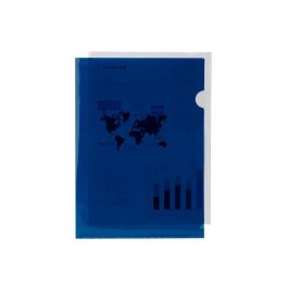 Carpeta Liderpapel Dossier Uñero 44002 Polipropileno Din A4 Azul 20 Hojas 10 unidades