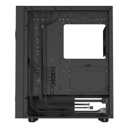 GENESIS 605F Midi Tower Negro PC Juego ATX Micro-ATX Mini-ITX con Ventana de Vidrio Templado y Filtro Anti-polvo