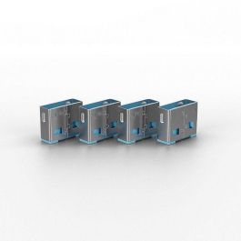 Lindy USB Port Blocker - Pack 4, Colour Code: Blue Lindy USB Port Blocker - Pack 4, Colour Code: Blue