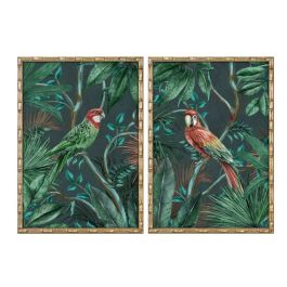 Cuadro Tropical DKD Home Decor Verde Oscuro 2.8 x 70 x 50 cm (2 Unidades) Precio: 102.69000049. SKU: B1JM5HQ79B