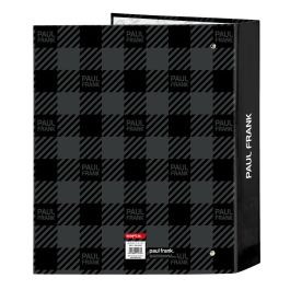 Carpeta de anillas Paul Frank Campers Negro A4 (27 x 33 x 6 cm)