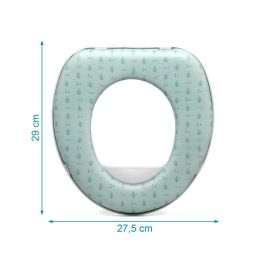 KioKids Asiento Reductor de WC Acolchado para Niños +12 Meses - Color Salvia, Colección Petits Moments