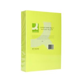 Papel Color Q-Connect Din A4 80 gr Amarillo Neon Paquete De 500 Hojas