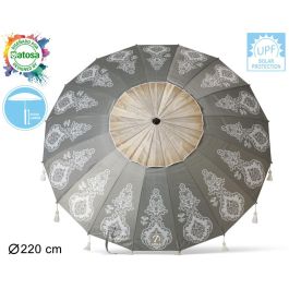 Sombrilla de playa Gris Ø 220 cm SPF50+ Boho