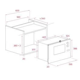 Microondas Integrable con Grill Teka MWE 225 FI 20 L 800W Acero 800 W 20 L