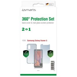 4smarts 493048 Protector de Pantalla 360 Protection Set para Samsung Galaxy Xcover 5, Transparente, 5 Piezas