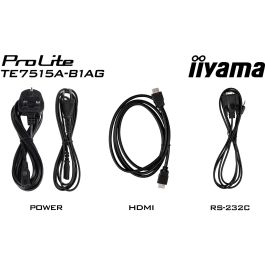 iiyama Pantalla Interactiva 75" UHD 4K Android TE7515A-B1AG con 16GB/128GB, Wifi 6, HDMI, USB-C, IPS, Antiglare, Media Play