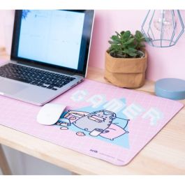 ERIK Alfombrilla gaming Pusheen, tapete de ratón y teclado, 80x35cm, superficie textil impermeable, base de goma antideslizante