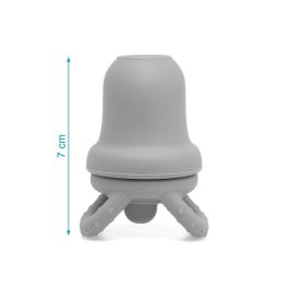 KioKids Alimentador Bebé Silicona para Introducción Alimentos Sólidos Frutas Verduras Sin Peligro de Ahogamiento +6 Meses Gris