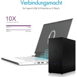 ICY BOX RAID-System. Caja Externa 2x SATA 3.5" a USB 3.0, Funciones RAID 0/1/LARGE/SINGLE