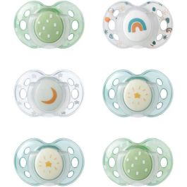 Chupete de noche - TOMMEE TIPPEE - 18-36 meses - Set de 6 chupetes fosforescentes con cápsula de esterilización reutilizable Precio: 30.50000052. SKU: B1JJQMX4Q2