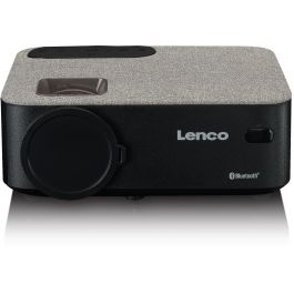 Lenco LPJ-700BKGY Proyector LED Full HD 1080p Cine en Casa 4000 lúmenes, pantalla 30-100 pulgadas