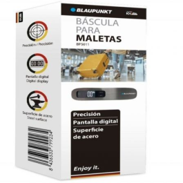 Blaupunkt BP5011 Báscula para Maletas Digital de Alta Precisión con Superficie de Acero Gris